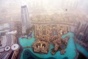 The view from the Burj Khalifa, Dubai