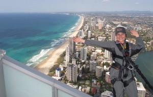 Kids clearly have no fear of heights. Q1 Tower, Gold Coast.